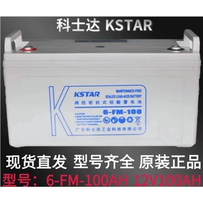 科士達(dá)/Kstar 6-FM-100 蓄電池100AH固定性密封免維護(hù)12V用于EPS/UPS不間斷電源